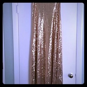 Gold sequin maxi skirt